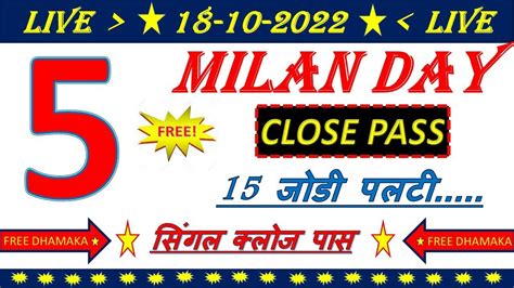 milan day matka open time|milan day open today.